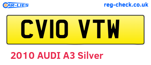CV10VTW are the vehicle registration plates.