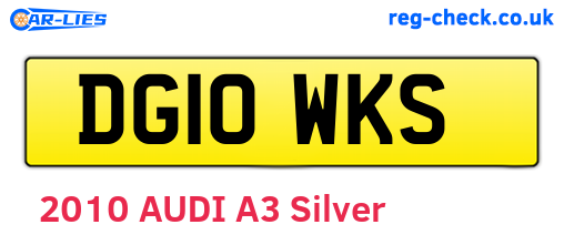 DG10WKS are the vehicle registration plates.