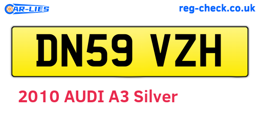 DN59VZH are the vehicle registration plates.