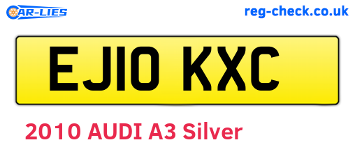 EJ10KXC are the vehicle registration plates.
