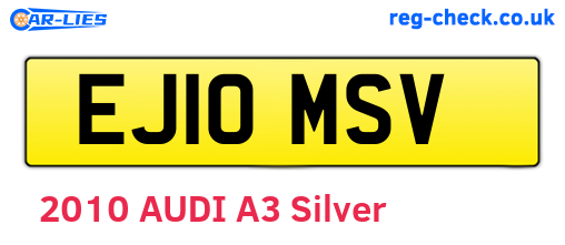 EJ10MSV are the vehicle registration plates.