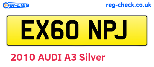 EX60NPJ are the vehicle registration plates.