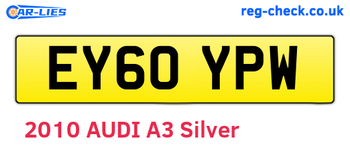 EY60YPW are the vehicle registration plates.