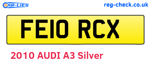 FE10RCX are the vehicle registration plates.