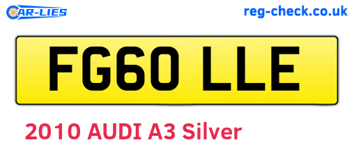 FG60LLE are the vehicle registration plates.