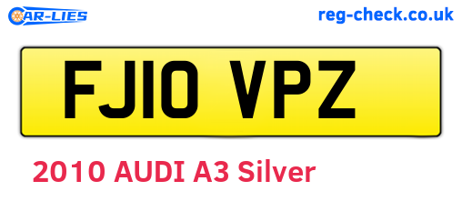 FJ10VPZ are the vehicle registration plates.