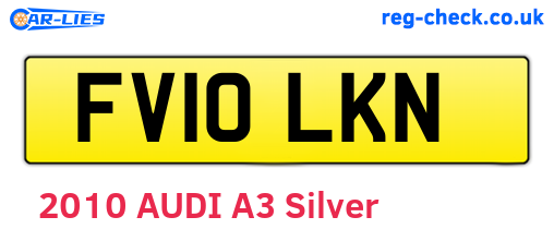 FV10LKN are the vehicle registration plates.
