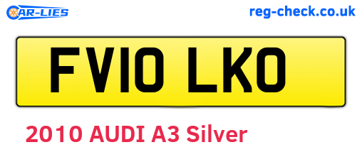 FV10LKO are the vehicle registration plates.