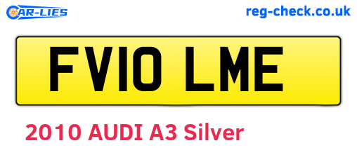 FV10LME are the vehicle registration plates.