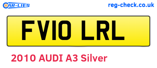 FV10LRL are the vehicle registration plates.