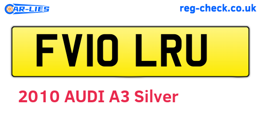 FV10LRU are the vehicle registration plates.