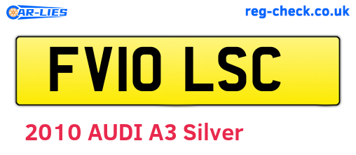 FV10LSC are the vehicle registration plates.
