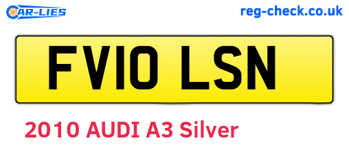 FV10LSN are the vehicle registration plates.