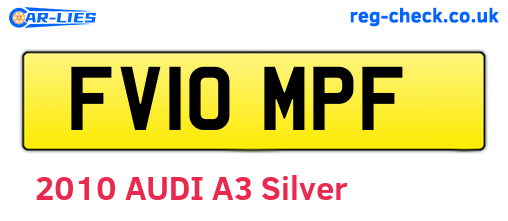 FV10MPF are the vehicle registration plates.