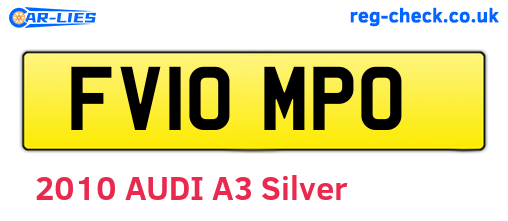 FV10MPO are the vehicle registration plates.