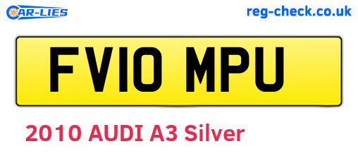 FV10MPU are the vehicle registration plates.