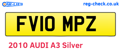 FV10MPZ are the vehicle registration plates.