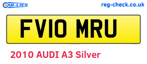 FV10MRU are the vehicle registration plates.