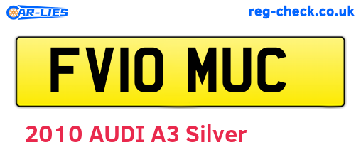 FV10MUC are the vehicle registration plates.