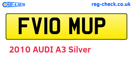 FV10MUP are the vehicle registration plates.