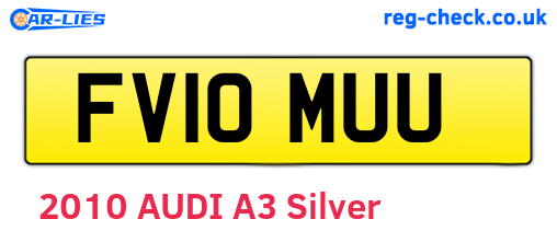 FV10MUU are the vehicle registration plates.