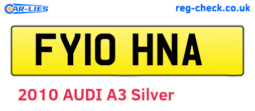 FY10HNA are the vehicle registration plates.