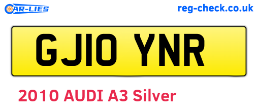 GJ10YNR are the vehicle registration plates.