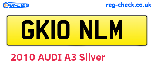 GK10NLM are the vehicle registration plates.