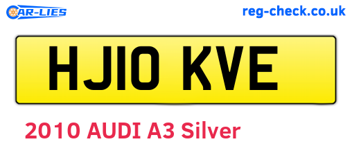 HJ10KVE are the vehicle registration plates.