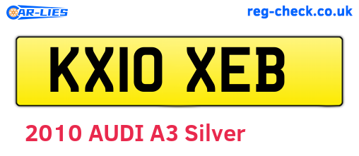 KX10XEB are the vehicle registration plates.