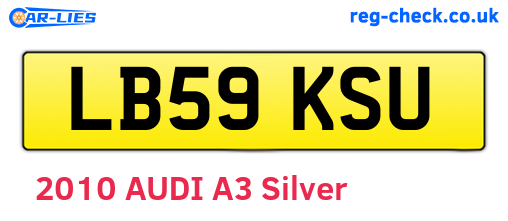 LB59KSU are the vehicle registration plates.