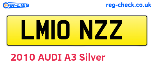 LM10NZZ are the vehicle registration plates.