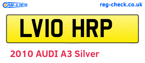 LV10HRP are the vehicle registration plates.
