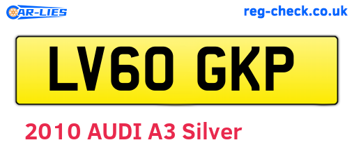 LV60GKP are the vehicle registration plates.
