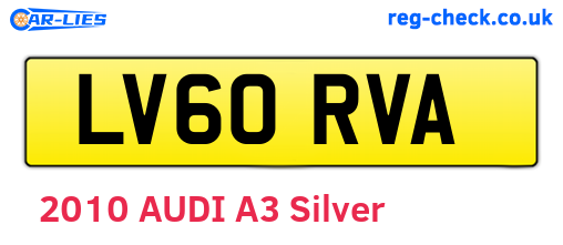 LV60RVA are the vehicle registration plates.
