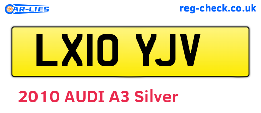 LX10YJV are the vehicle registration plates.