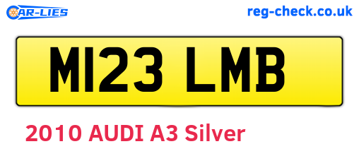 M123LMB are the vehicle registration plates.