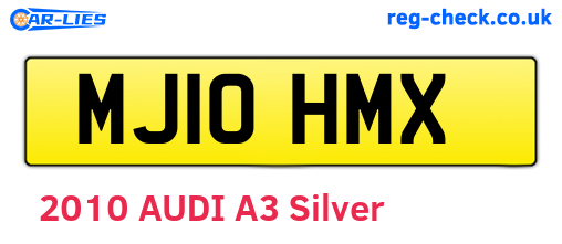 MJ10HMX are the vehicle registration plates.