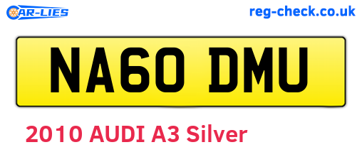 NA60DMU are the vehicle registration plates.