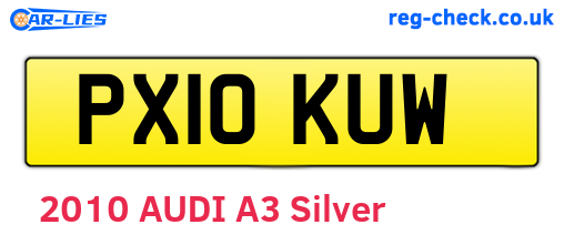 PX10KUW are the vehicle registration plates.