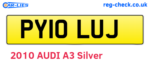PY10LUJ are the vehicle registration plates.