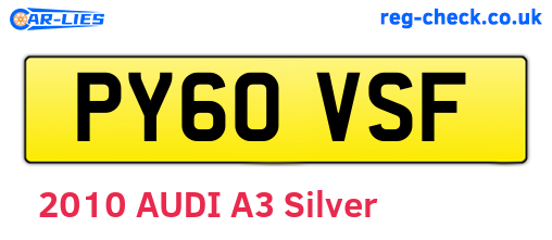 PY60VSF are the vehicle registration plates.