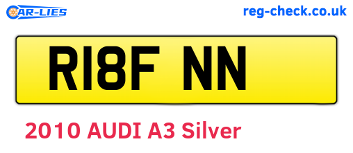R18FNN are the vehicle registration plates.