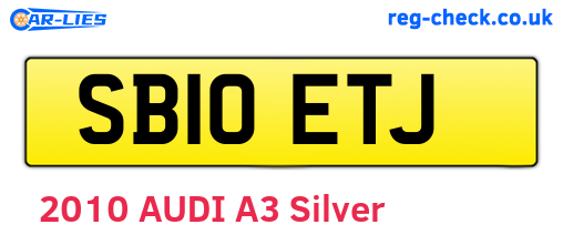 SB10ETJ are the vehicle registration plates.