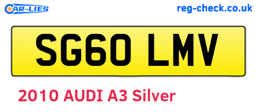 SG60LMV are the vehicle registration plates.