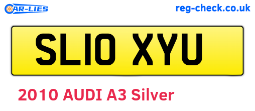 SL10XYU are the vehicle registration plates.