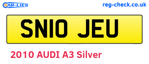 SN10JEU are the vehicle registration plates.