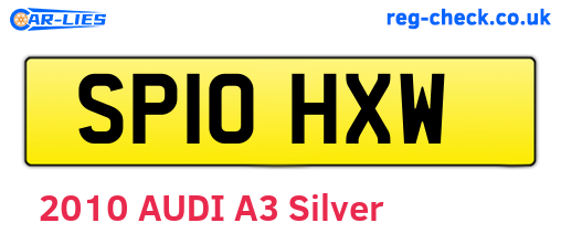 SP10HXW are the vehicle registration plates.