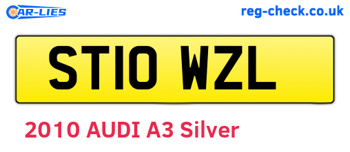 ST10WZL are the vehicle registration plates.