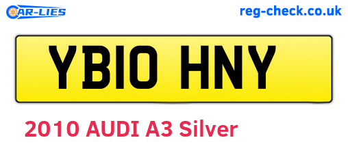 YB10HNY are the vehicle registration plates.